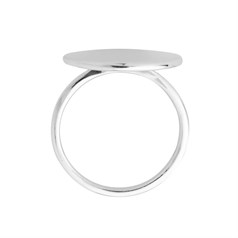 Heavy Solid Ring with 18mm Flat Pad Size N (7) Sterling Silver