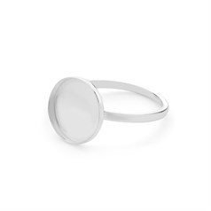 Ring with 12mm Cup for Cabochon Size 6 (M) Sterling Silver