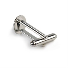 Cuff Link with 13mm Pad for Cabochon Nickel Plated