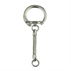 Snake Key Ring with ring (65mm total length) Nickel Plated