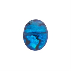 10x8mm Blue Abalone Low Dome Shell Cabochon