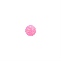 4mm Lab Created Opal Royal Pink Gemstone Cabochon