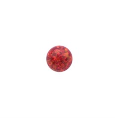5mm Lab Created Opal Flame Red Gemstone Cabochon