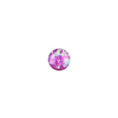 6mm Lab Created Opal Bright Pink Gemstone Cabochon