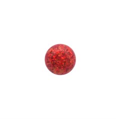 6mm Lab Created Opal Flame Red Gemstone Cabochon