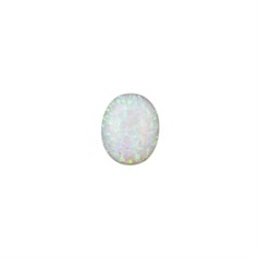 10x8mm Synthetic Opal White with Green Pinfire Gemstone Cabochon
