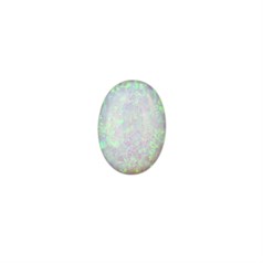 14x10mm Synthetic Opal White with Green Pinfire Gemstone Cabochon