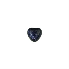 8mm Blue Goldstone Heart Shape Gemstone Cabochon