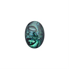 14x10mm Green Abalone Low Dome Shell Cabochon