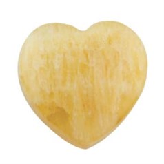 Gemstone Feature 30x28mm Heart Side Drilled Aragonite with 2.5mm Hole