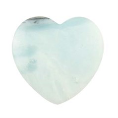 Gemstone Feature 40mm Heart Side Drilled Chinese Amazonite with 1mm hole