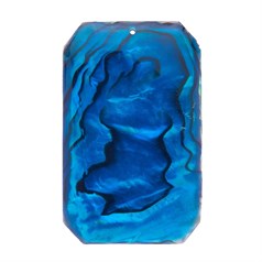 40mm x 25mm Top Drilled (TD) Rounded Edge Rectangle shape bead Blue Abalone