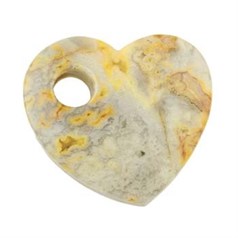 Gemstone Feature 50mm Offset Heart 10mm Hole Crazy Lace