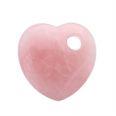 Gemstone Feature 50mm Offset Heart 10mm Hole Rose Quartz