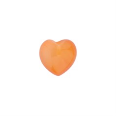 Carnelian Heart 10x10mm Half Drilled 5mm puff