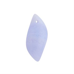 Pointed Teardrop Blue Lace Agate 8x18x5mm Top Drilled