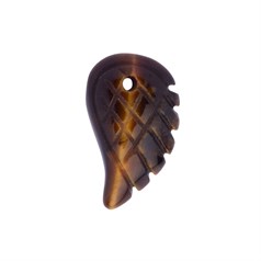 Tiger Eye (Carved Both Sides) Angel Wing 18x10mm Top Drilled