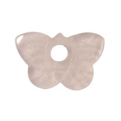 Gemstone Feature Butterfly + Hole Rose Quartz