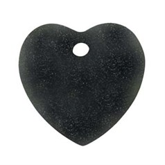 Gemstone Feature Heart 40mm + Large Hole (5mm) Goldstone Blue
