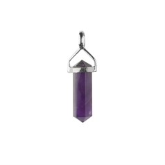 Amethyst Double Point Pendant (6x20/22mm) STS