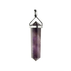 Amethyst Double Point Pendant (7x8x30/35mm) STS
