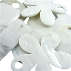 Bargain Pack Mixed Shaped White Shell Pendant (10 pieces)