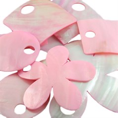 Bargain Pack Mixed Shaped Pink Shell Pendant (10 pieces)