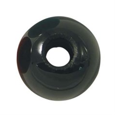 8mm Gemstone large 2.5mm hole bead Black Agate