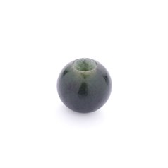 8mm Gemstone large 2.5mm hole bead Nephrite Jade