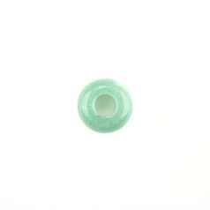 7x14mm Gemstone Rondel Bead with 5mm Hole Green Aventurine