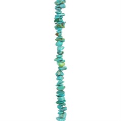 4-5mm  'A'  Quality Turquoise Tumblechip Natural Green / Blue 40cm