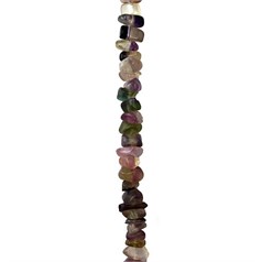 36" Gemstone tumblechip beads Fluorite