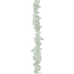 36" Gemstone tumblechip beads Aquamarine (DYED)