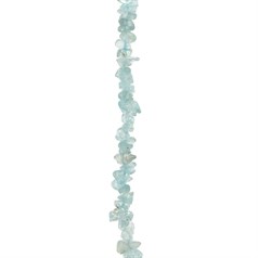 36" Gemstone tumblechip beads Blue Topaz (DYED)