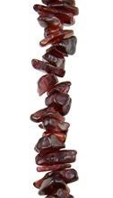 36" Continuous Gemstone Tumblechip Beads Garnet Light