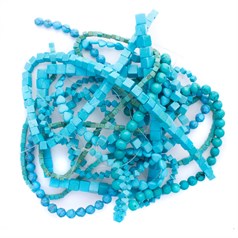 Bargain Pack Faux Turquoise Beads (10) Small Strands