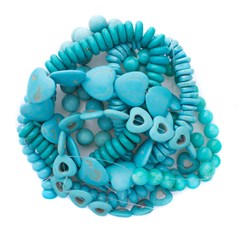 Bargain Pack Faux Turquoise Beads (7) Large Strands