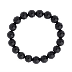 Black Agate 10mm Gemstone Bead Bracelet