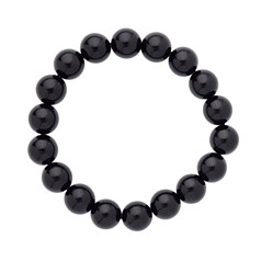 Black Agate 12mm Gemstone Bead Bracelet