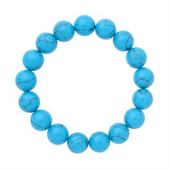 Turquoise (Reconstituted) 12mm Gemstone Bead Bracelet