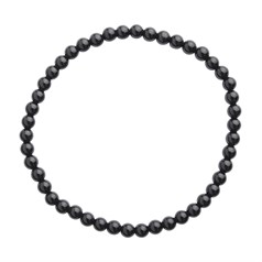 Black Agate 4mm Gemstone Bead Bracelet