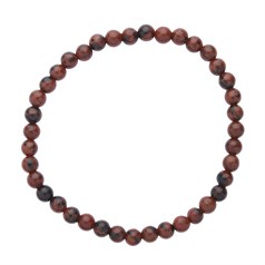 Mahogany Obsidian 4mm Gemstone Bead Bracelet