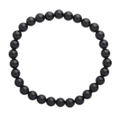Black Agate 6mm Gemstone Bead Bracelet