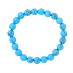 Turquoise (Reconstituted) 8mm Gemstone Bead Bracelet
