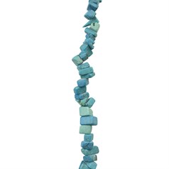 36" Gemstone Tumblechip Beads 5-8mm (Natural Enhanced) Turquoise