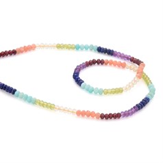 4mm Chakra Faceted Button 40cm Strand
