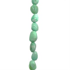 8x12mm Tumbled Gemstone Beads Chrysoprase 'A'  Quality 39cm