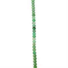 5mm Chrysoprase 'A' Quality Faceted Button 40cm Strand