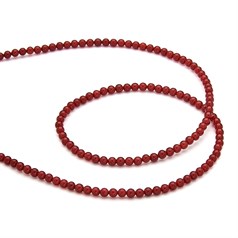 3mm Round gemstone bead Carnelian Agate 40cm strand