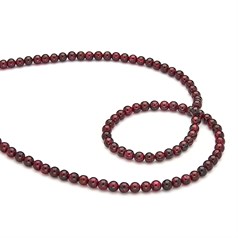 4mm Round gemstone bead Garnet Indian 40cm (3.5-4mm) strand